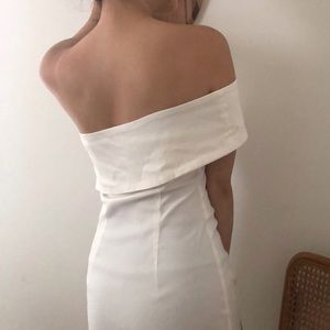 Paloma Wool Donna One Shoulder Dress in White